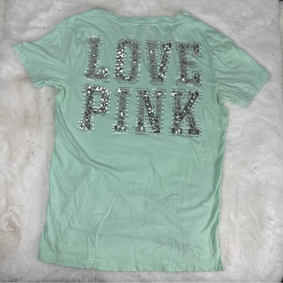 VS Pink “Love Pink” Sequence Tee - Picture 4 of 5